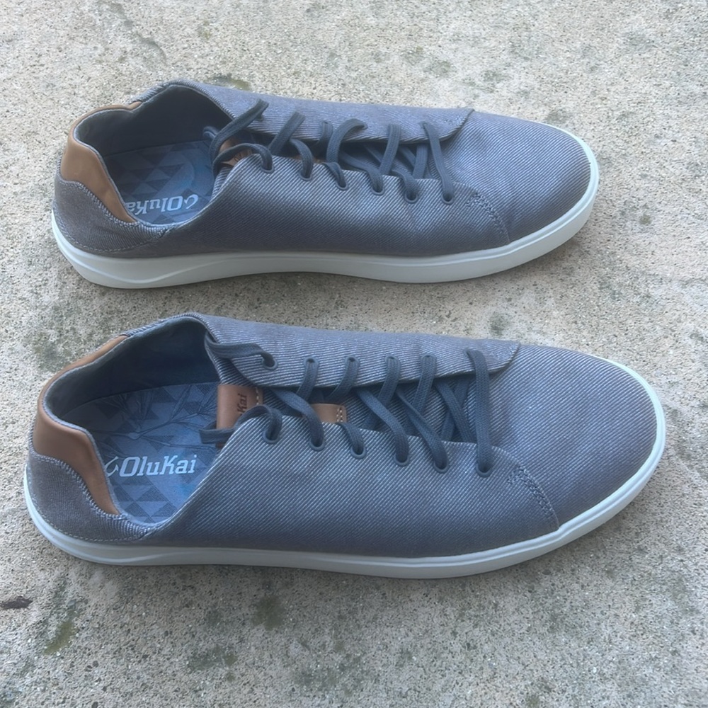 OLUKAI LAE' AHI Li Mens Grey Sneakers Size 13 - Picture 2 of 8